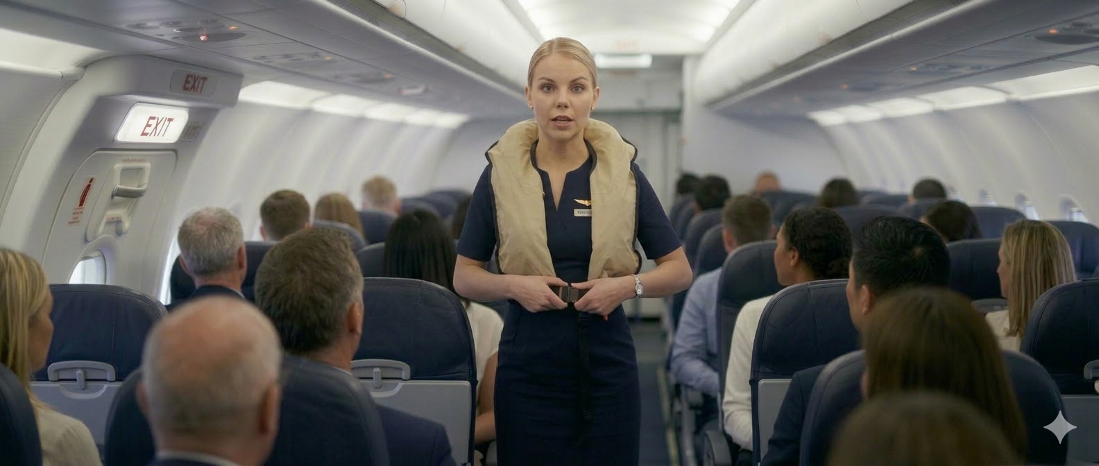 Safety briefing demonstration